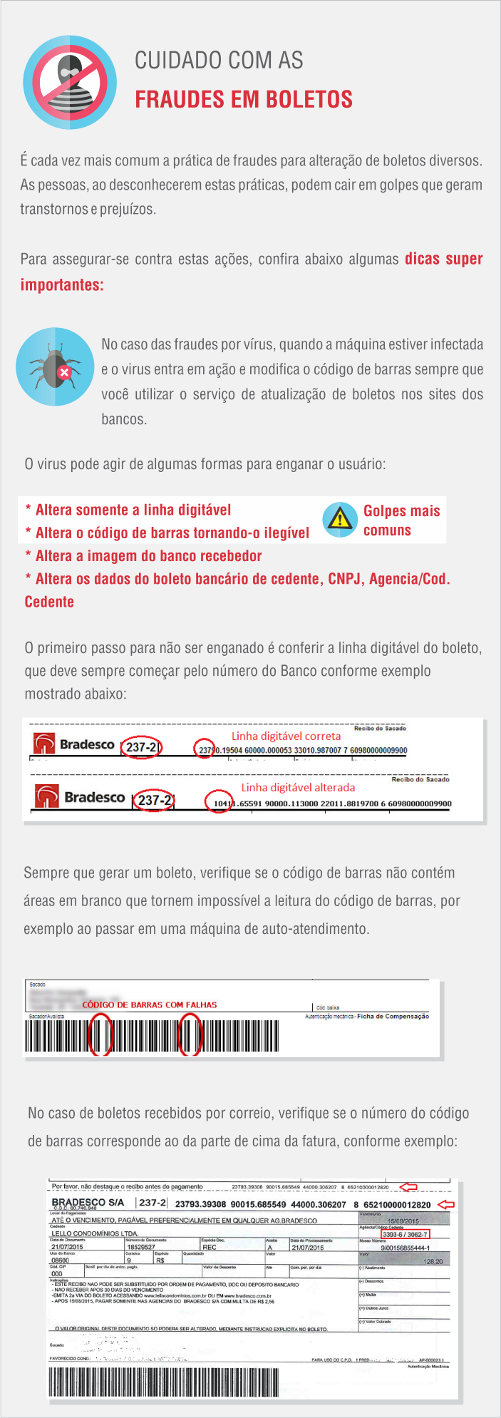 Infográfico Cuidados Fraude
