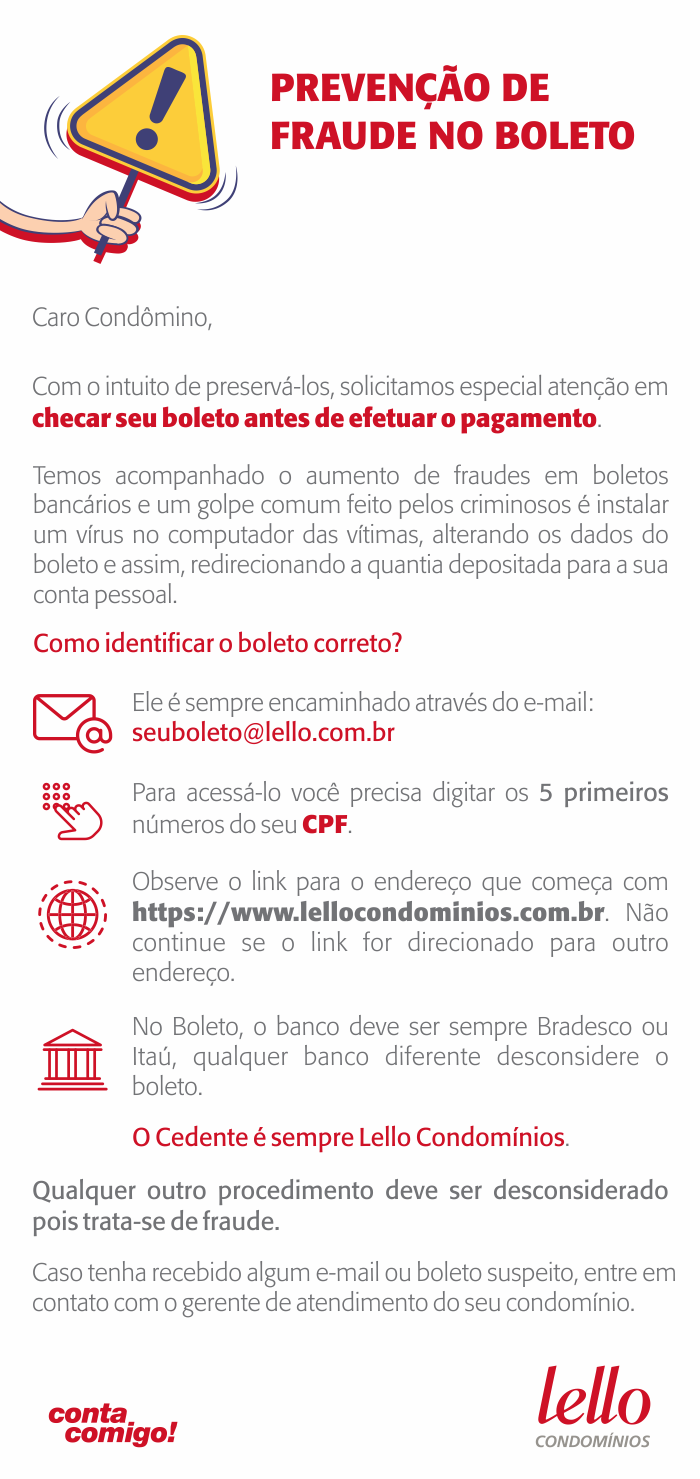 Infográfico Alerta de Fraude no boleto